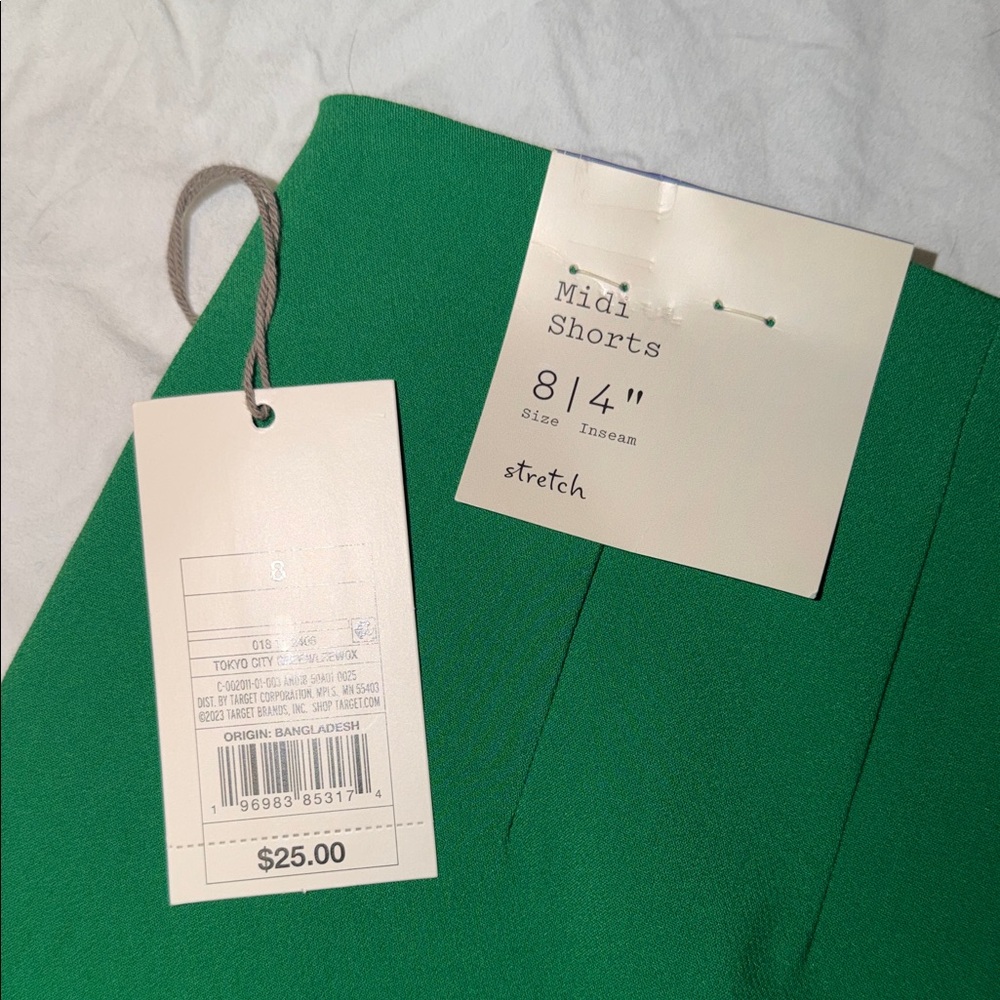 A New Day Green Women's Shorts Size 8 NWT - Picture 9 of 10